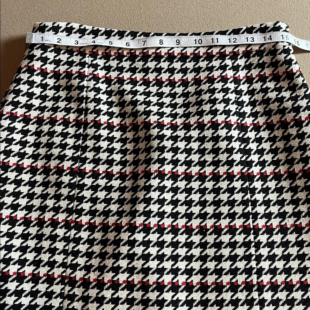 BOSS Vulnova Houndstooth Check Knee Length Skirt - 10